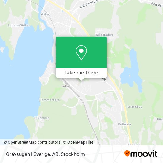 Grävsugen i Sverige, AB map