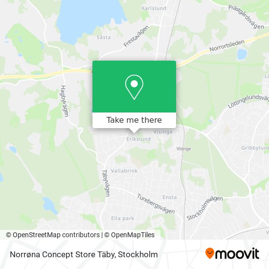 Norrøna Concept Store Täby map