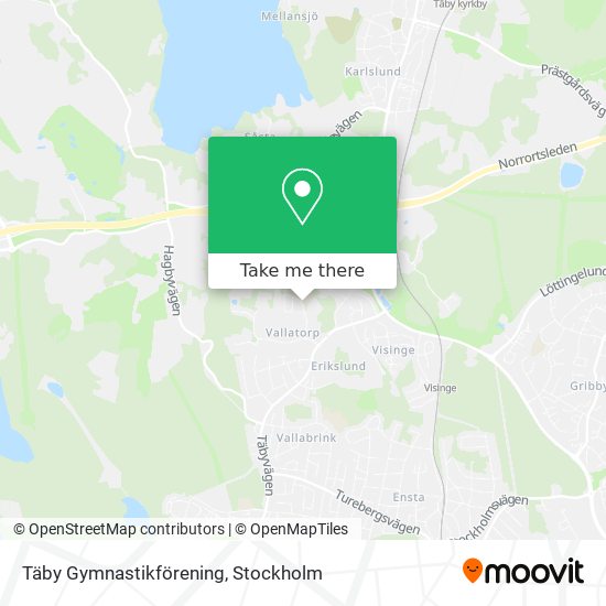 Täby Gymnastikförening map