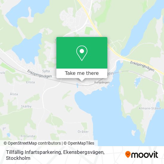 Tillfällig Infartsparkering, Ekensbergsvägen map