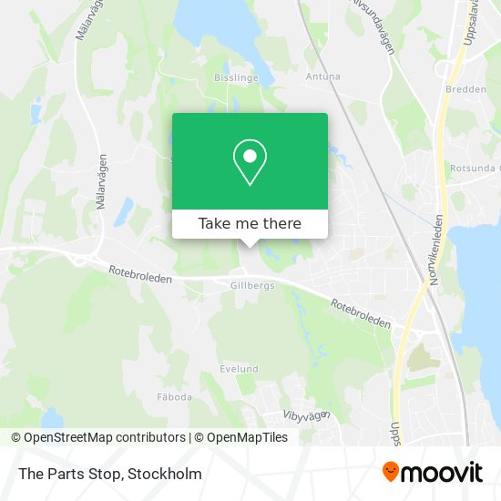 The Parts Stop map