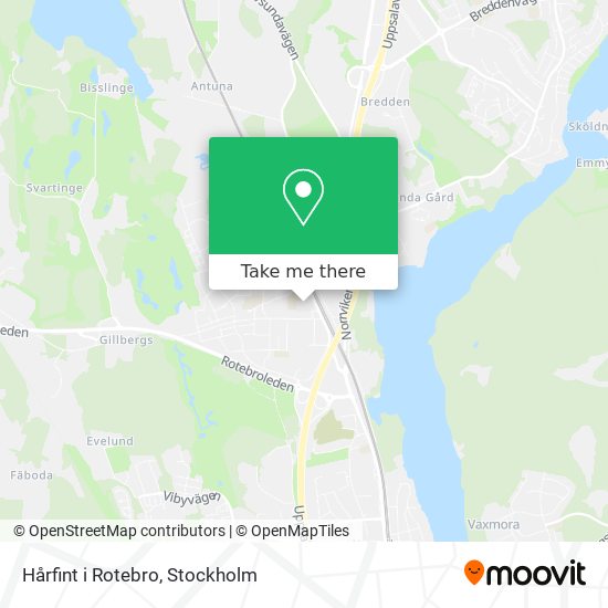 Hårfint i Rotebro map