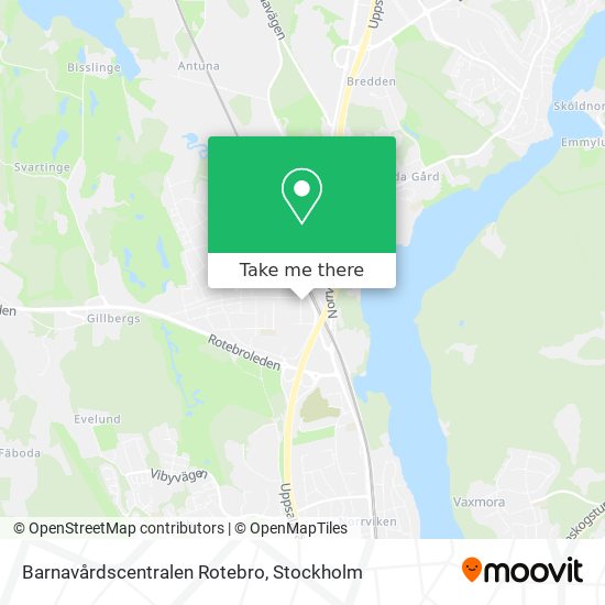 Barnavårdscentralen Rotebro map