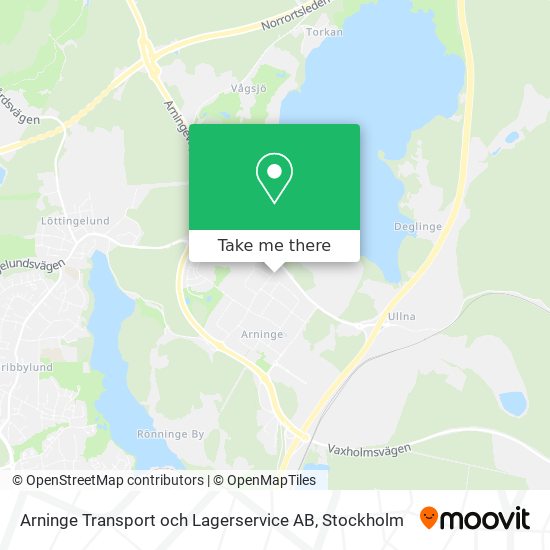 Arninge Transport och Lagerservice AB map