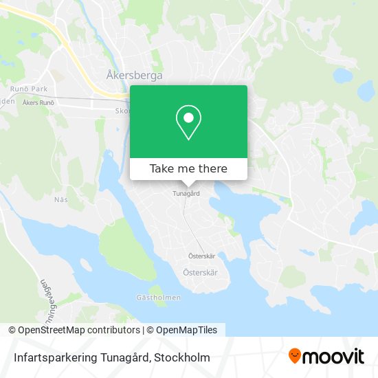 Infartsparkering Tunagård map