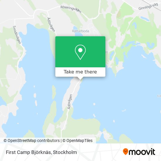 First Camp Björknäs map