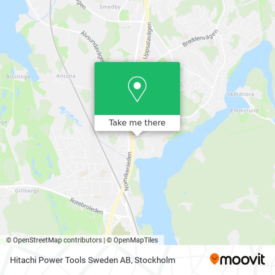 Hitachi Power Tools Sweden AB map