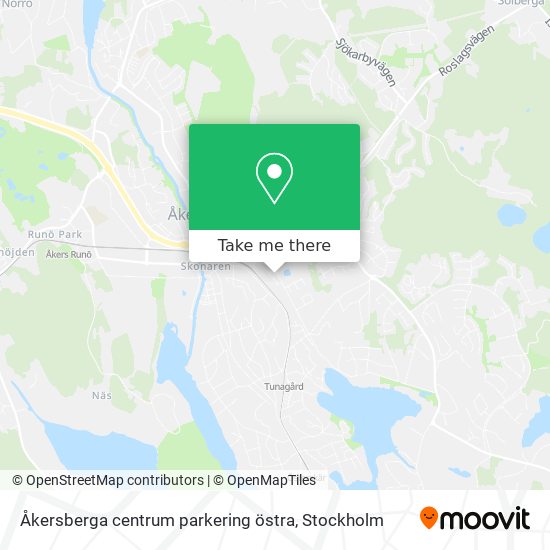 Åkersberga centrum parkering östra map