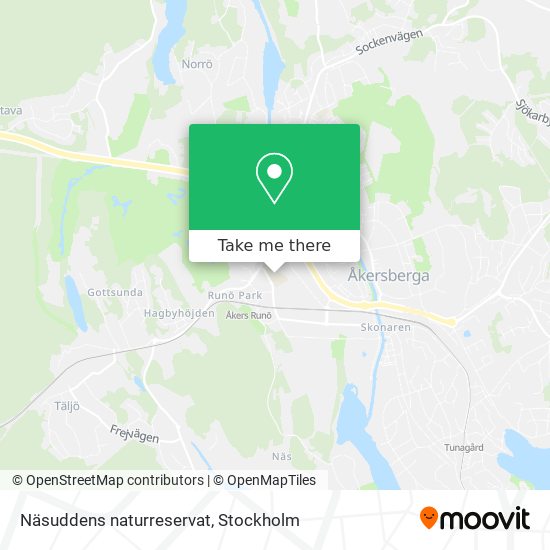 Näsuddens naturreservat map