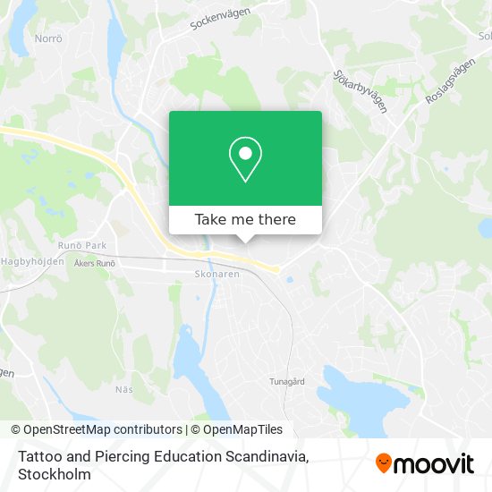 Tattoo and Piercing Education Scandinavia map