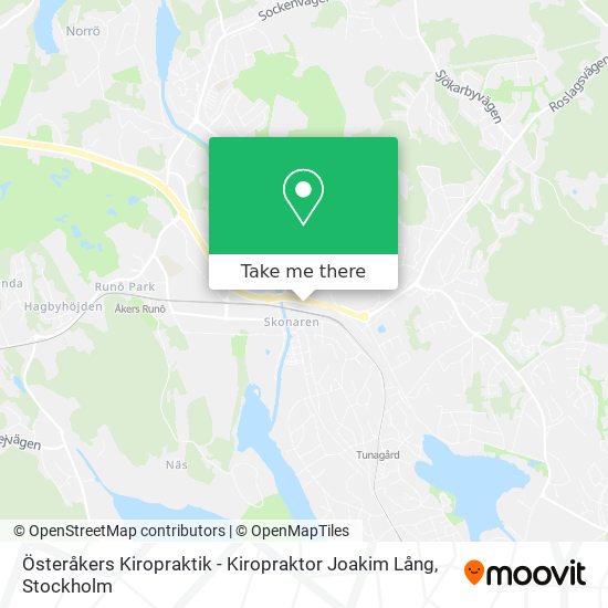 Österåkers Kiropraktik - Kiropraktor Joakim Lång map