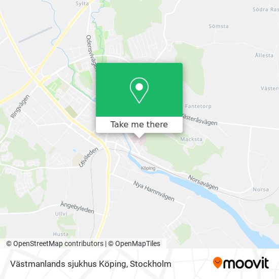 Västmanlands sjukhus Köping map