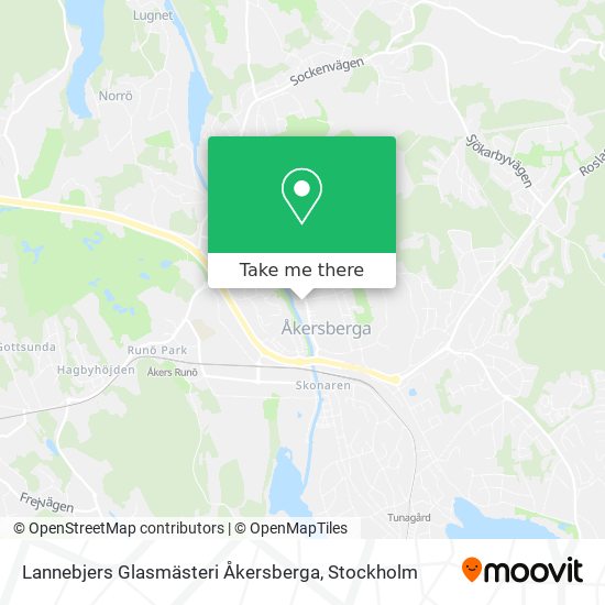 Lannebjers Glasmästeri Åkersberga map