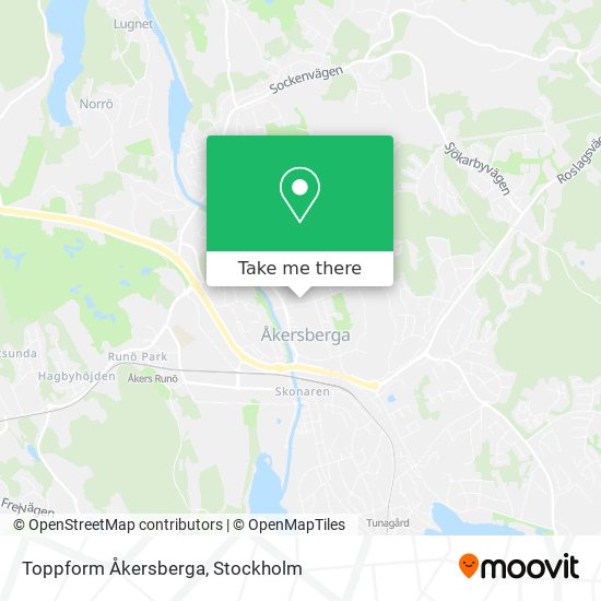 Toppform Åkersberga map