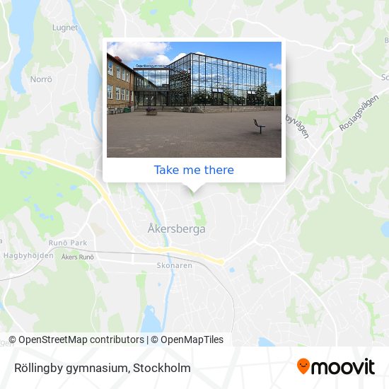Röllingby gymnasium map