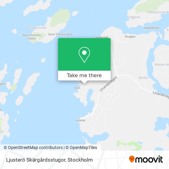 Ljusterö Skärgårdsstugor map