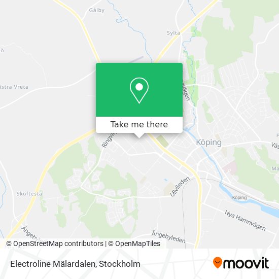 Electroline Mälardalen map