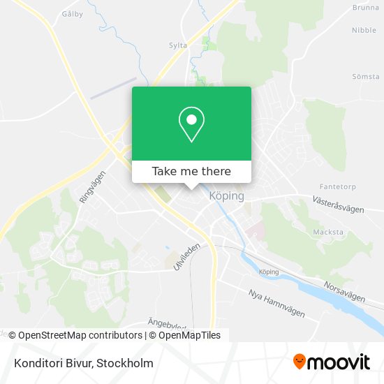 Konditori Bivur map