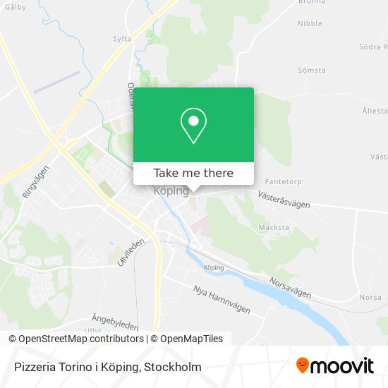 Pizzeria Torino i Köping map