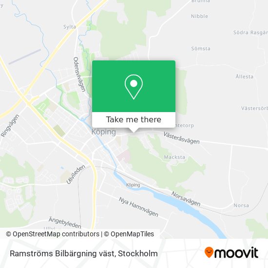 Ramströms Bilbärgning väst map