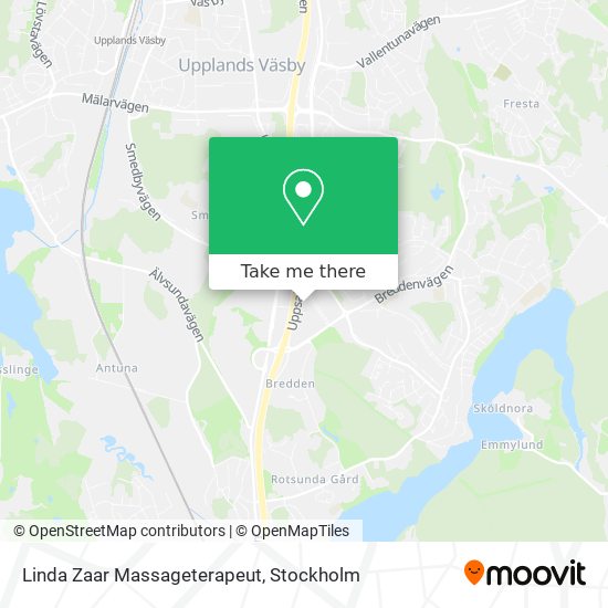 Linda Zaar Massageterapeut map