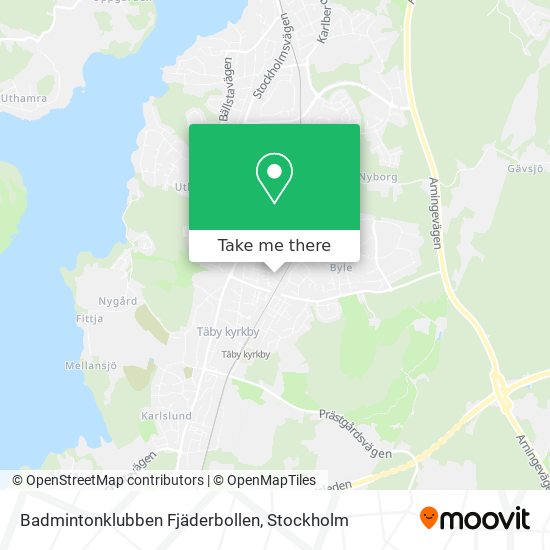 Badmintonklubben Fjäderbollen map