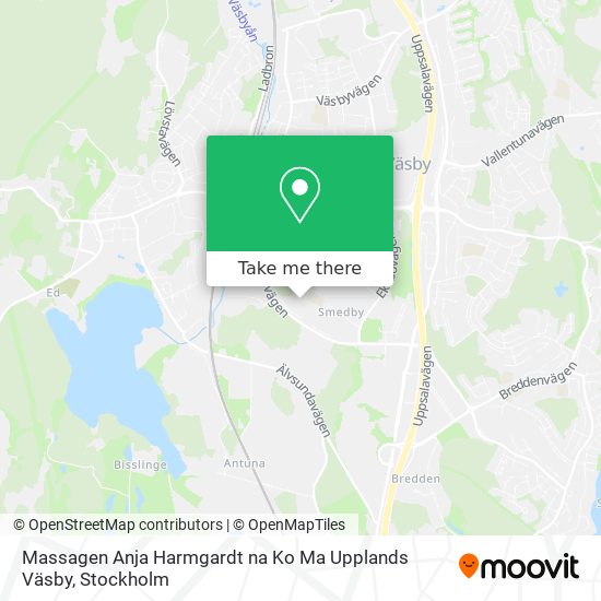 Massagen Anja Harmgardt na Ko Ma Upplands Väsby map