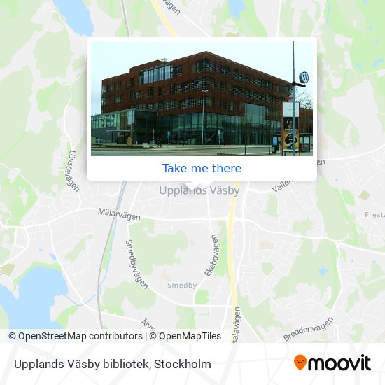 Upplands Väsby bibliotek map