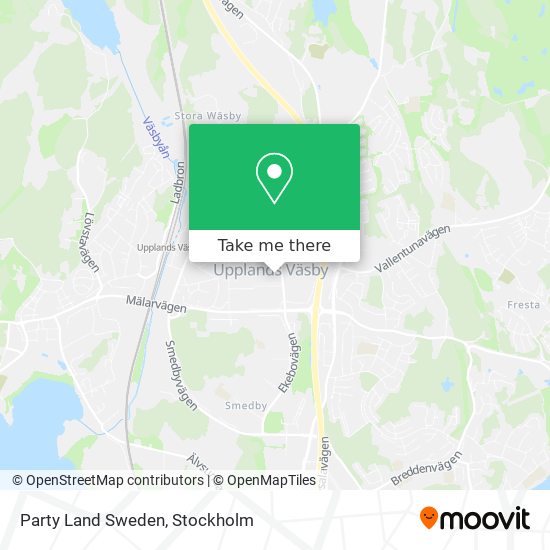 Party Land Sweden map