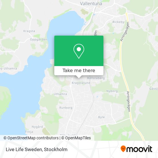 Live Life Sweden map