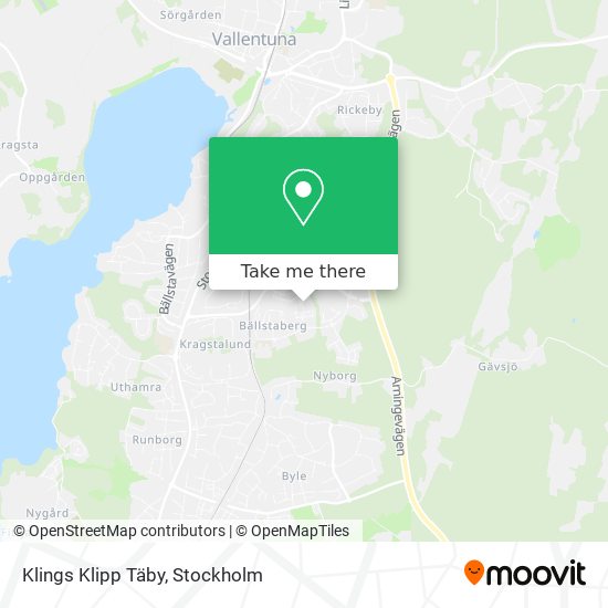 Klings Klipp Täby map