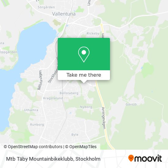 Mtb Täby Mountainbikeklubb map