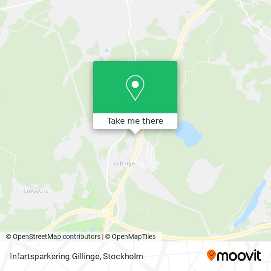 Infartsparkering Gillinge map