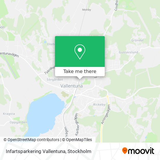 Infartsparkering Vallentuna map