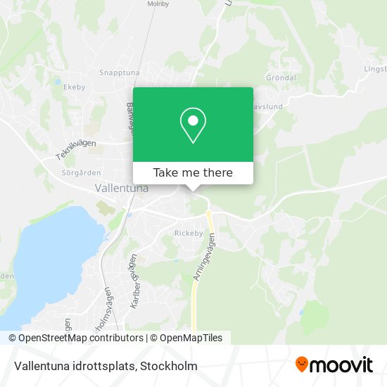 Vallentuna idrottsplats map