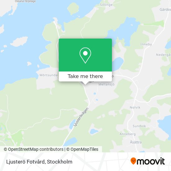 Ljusterö Fotvård map