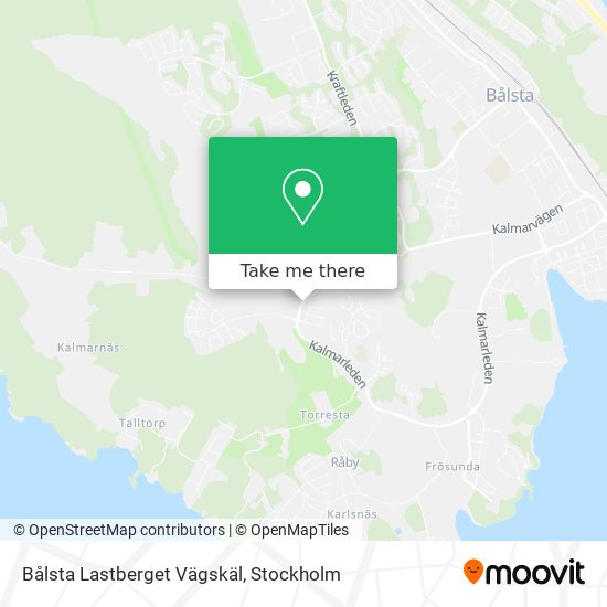 Bålsta Lastberget Vägskäl map