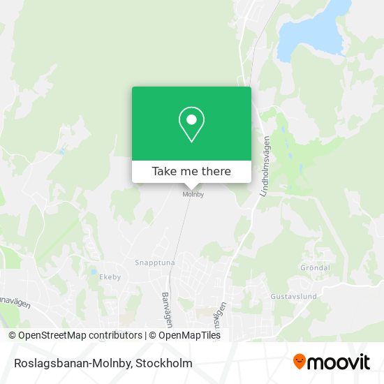 Roslagsbanan-Molnby map