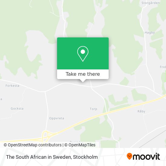 The South African in Sweden map