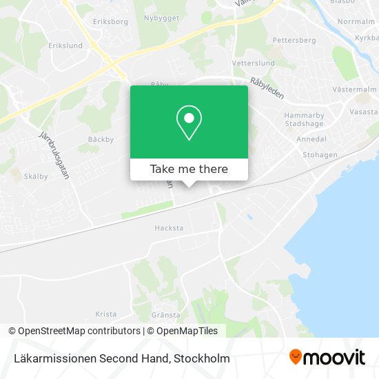 Läkarmissionen Second Hand map