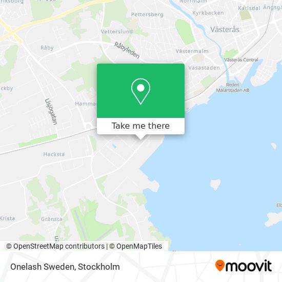 Onelash Sweden map