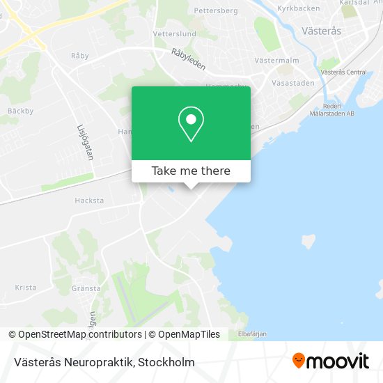 Västerås Neuropraktik map