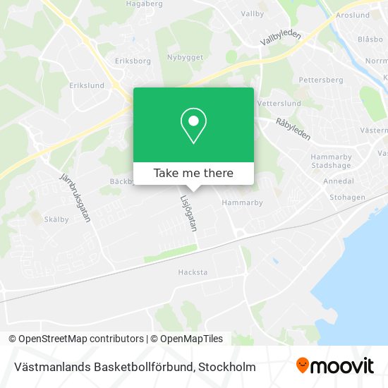 Västmanlands Basketbollförbund map