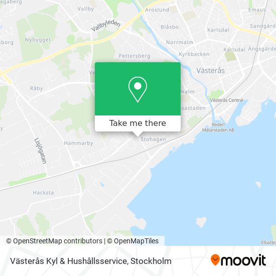 Västerås Kyl & Hushållsservice map