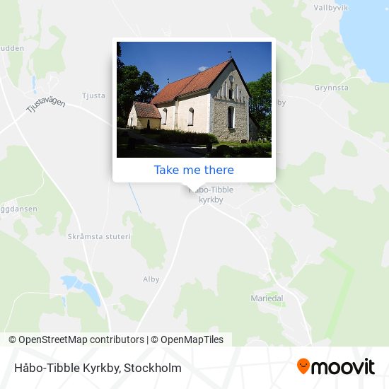 Håbo-Tibble Kyrkby map