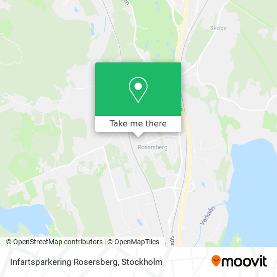 Infartsparkering Rosersberg map