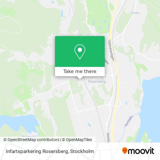 Infartsparkering Rosersberg map