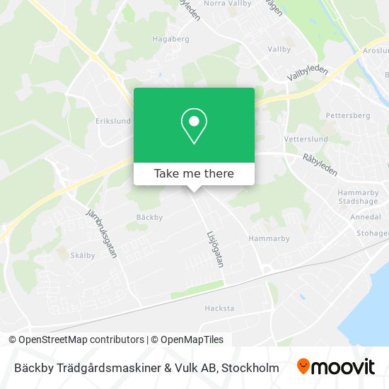 Bäckby Trädgårdsmaskiner & Vulk AB map