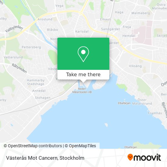 Västerås Mot Cancern map