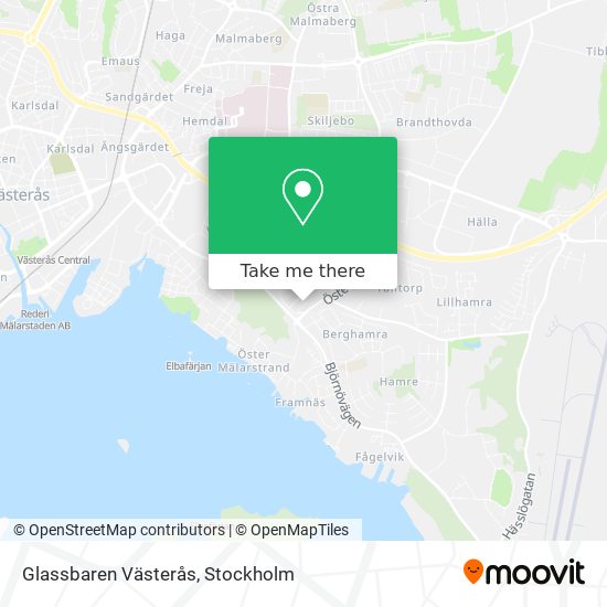 Glassbaren Västerås map